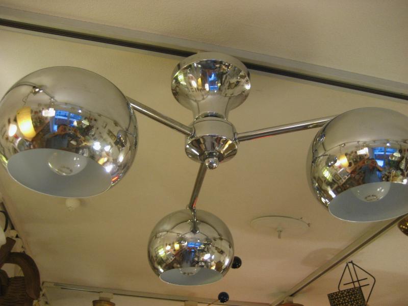 1960's 1970's 60-70年代 USA アトミック ビンテージ スプートニク シャンデリア ランプ ライト 照明 スターバースト